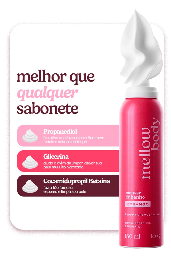 Espuma de Banho Mellow Morango