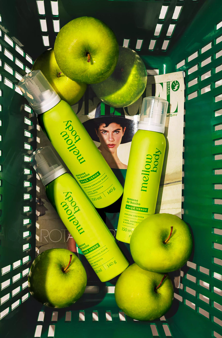 Foamy Wash & Mellow Mask セット Kit Mellow Mousse Maçã Verde | Limpa e Hidrata no Banho – Mellow Body